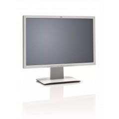 Fujitsu 24" B24W-6 LED-skærm med ergonomisk fod (brugt med gulnet ramme og ridser)