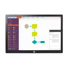 HP EliteDisplay E242 24-tommer skærm med IPS-panel (brugt uden fod og med store ridser)