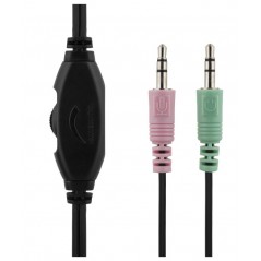 Deltaco headset til computer med 2x 3,5 mm lydstik