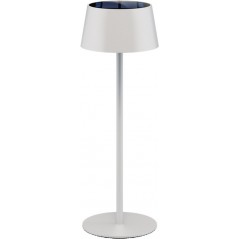 Goobay bærbar solopladet bordlampe til indendørs og udendørs brug, dimmable (sort/hvid/bronze)