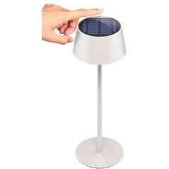 Udendørs belysning - Goobay bærbar solopladet bordlampe til indendørs og udendørs brug, dimmable (sort/hvid/bronze)