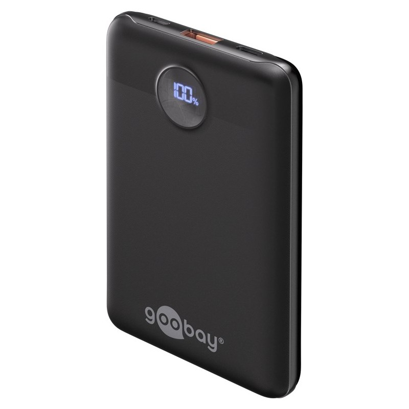 Portable batterier - Goobay powerbank 10.000 mAh med 1x USB-A og 1x USB-C med understøttelse af PD 22.5W