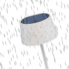 Udendørs belysning - Goobay bærbar solopladet bordlampe til indendørs og udendørs brug, dimmable (sort/hvid/bronze)