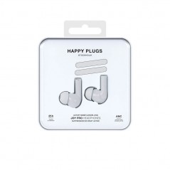 Støjreducerende hovedtelefoner - Happy Plugs Joy Pro in-ear bluetooth-hovedtelefoner/headset med aktiv støjreduktion hvid/sort