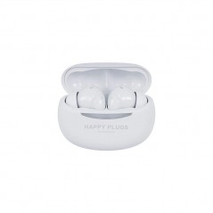 Støjreducerende hovedtelefoner - Happy Plugs Joy Pro in-ear bluetooth-hovedtelefoner/headset med aktiv støjreduktion hvid/sort
