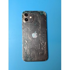 Brugt iPhone - iPhone 12 128GB Svart med 1 års garanti (beg) (Krossad baksida, SKAL ingår)