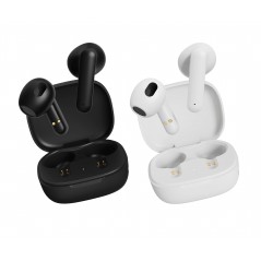 Streetz T160 True Wireless in-ear headset og hovedtelefoner sort/hvid