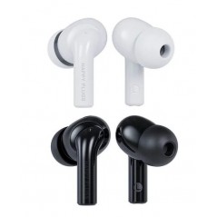 Happy Plugs Joy Pro in-ear bluetooth-hovedtelefoner/headset med aktiv støjreduktion hvid/sort