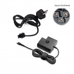HP oplader - Oplader HP original 65W USB-C med strømkabel (brugt)