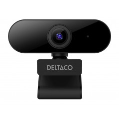 Webkamera til computer - Deltaco webcam med Full HD-opløsning og 360 graders rotation