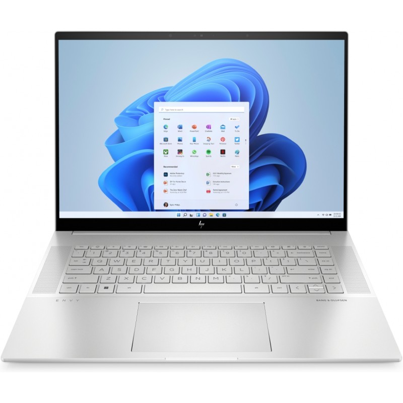 Bærbar computer med skærm på 16-17 tommer - HP ENVY 16-h1034no 16" 2.8K OLED Touch i7-13 32GB 1TB SSD RTX 4060 8GB Windows 11 Natural Silver