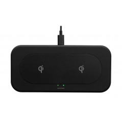 Essentials trådløse QI-opladere, der kan oplade to enheder samtidig med 10W