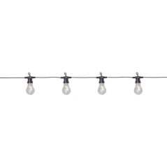 4 meter lang lyskæde med 10 LED-pærer i form af glødelamper