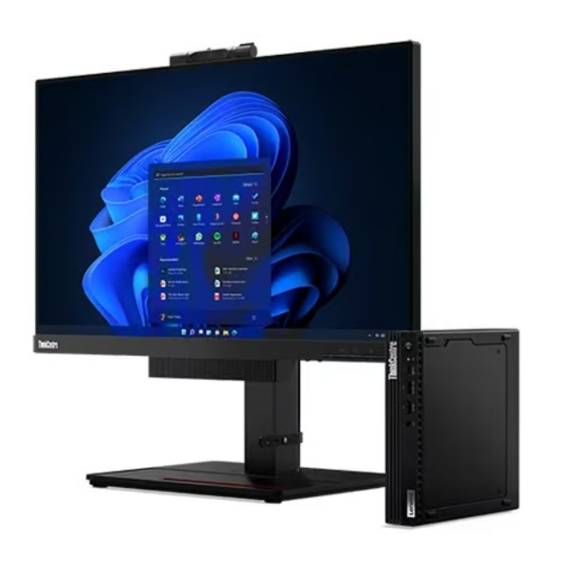 Alt-i-én computer - Lenovo ThinkCentre 22" skærm med M70q Gen3 computer i5 16GB 256GB SSD WiFi Win11 Pro