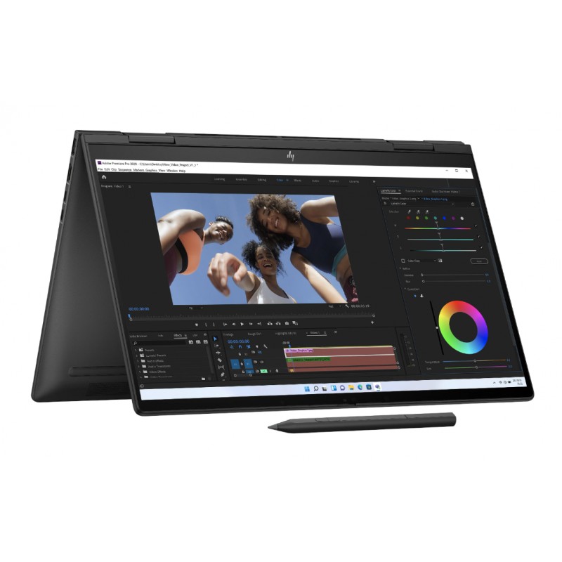Bærbar computer med skærm på 14 og 15,6 tommer - HP ENVY x360 2-in-1 15-fh0911no 15.6" Full HD OLED Touch Ryzen 7 16 GB 512GB SSD Windows 11 Nightfall Black