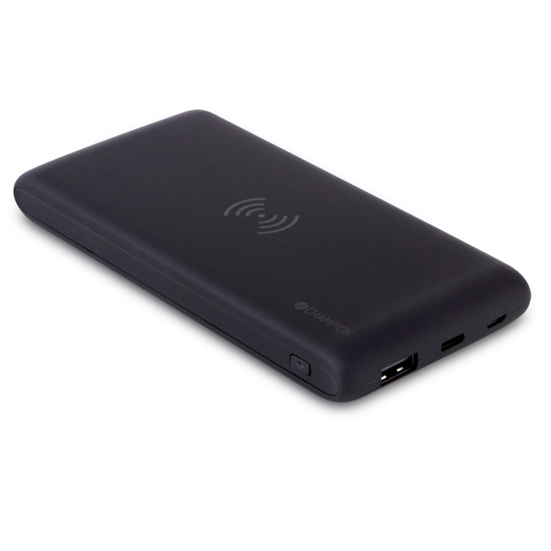 Champion powerbank med trådløs QI-opladning 10 000 mAh 15W Portable batterier - Champion powerbank med trådløs QI-opladning 10 000 mAh 15W