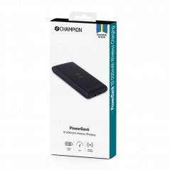 Champion powerbank med trådløs QI-opladning 10 000 mAh 15W Portable batterier - Champion powerbank med trådløs QI-opladning 10 000 mAh 15W