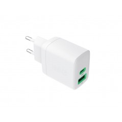 Vægladere til mobiltelefon - GreenCell hurtigopladende USB-C og USB-A strømadapter 30W