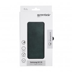 Cases - Aurdel Essentials Green Wallet Case til Samsung Galaxy S21 FE i vegansk læder