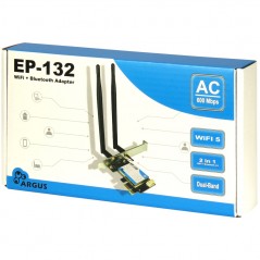 Trådløst netværkskort - Argus EP-132 trådløst PCIe WiFi 5 dual band-netværkskort med Bluetooth