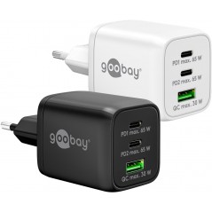Hurtigopladende kompakt GaN-strømadapter med USB-A og 2x USB-C PD 6...