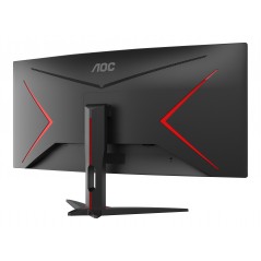 Computerskærm 25" eller større - AOC CU34G2XE Gaming 34" buet ultrabred skærm 3440 x 1440 ved 144 Hz