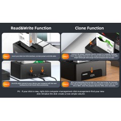Maiwo USB 3.1-dockingstation til to 2,5"/3,5" SATA-harddiske med understøttelse af kloning