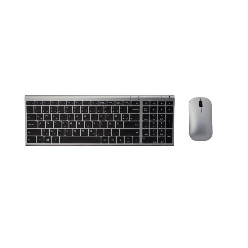 Tastatur & computermus - Medion trådløst tastatur og mus i rustfrit stål
