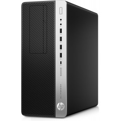 Brugt stationær computer - HP EliteDesk 800 G4 Tower i7 16GB 512GB SSD + 1TB HDD med R7 430 2GB Win 11Pro (brugt)