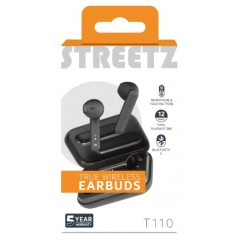Streetz True Wireless Headset Semi-In-ear, sort