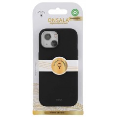 Covers - Onsala MagSeries mobiletui til iPhone 15/14/13 i sort silikone (MagSafe)