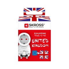 Rejsetilbehør - Skross rejseadapter til brittiske stikkontakter