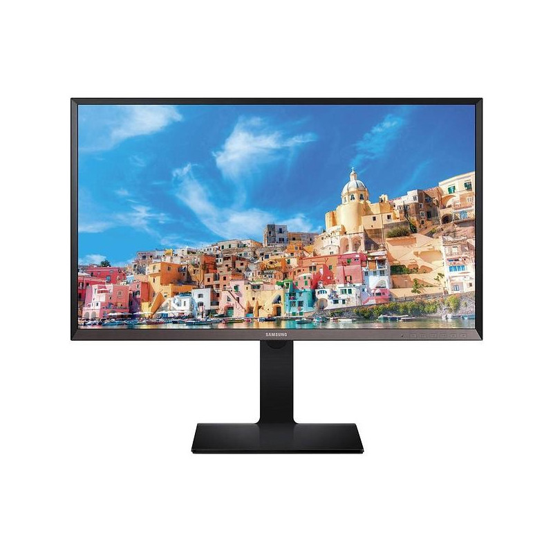 Brugte computerskærme - Samsung 27-tommer 2K LED-skærm, PLS-panel med DVI/HDMI/DP (brugt)