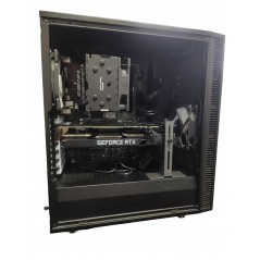 Brugte gaming-computere - FD Define C gaming computer med Intel i5 16GB 512GB SSD + 1TB HDD RTX3060 Win11 Pro (brugt)