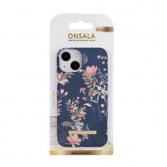 Onsala mobiletui til iPhone 13 og iPhone 14 Dark Flower