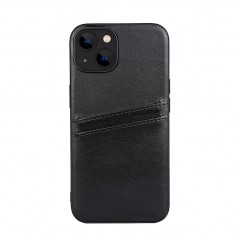 Buffalo mobiletui med to kortholdere til iPhone 13 og iPhone 14 (sort)