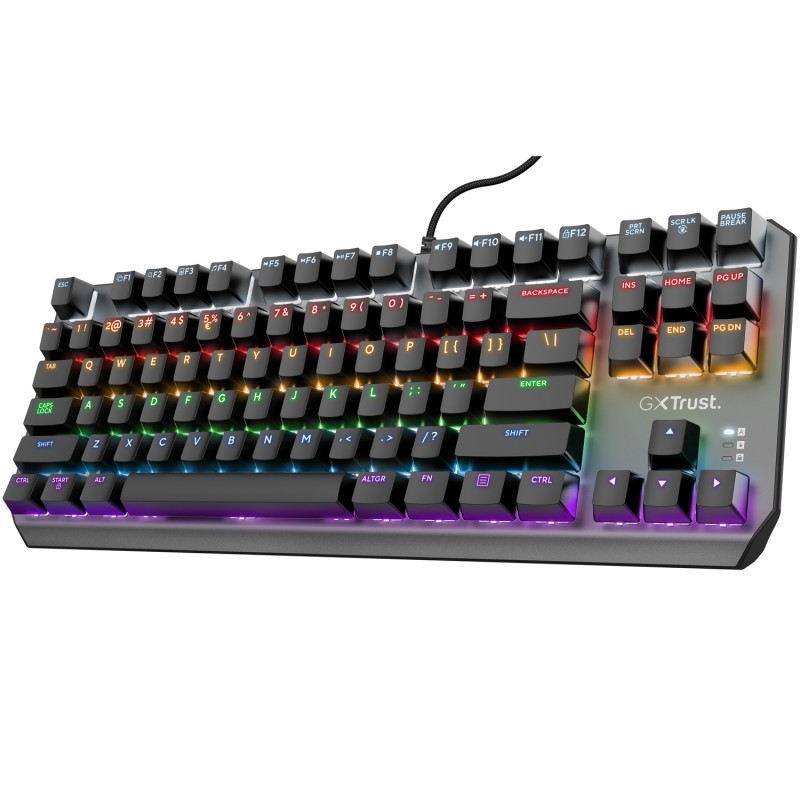 Baggrundsbelyst gamingtastatur - Trust GXT 384 Callaz TKL mekanisk gaming-tastatur med belysning