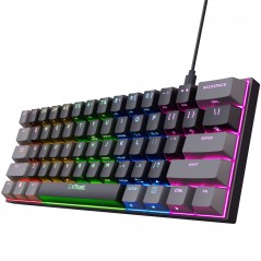 Baggrundsbelyst gamingtastatur - Trust Acira superkompakt 60% mekanisk gaming-tastatur med RGB-belysning