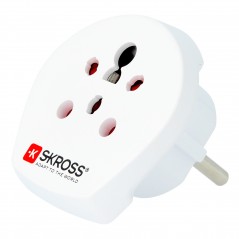 Skross rejseadapter til at tilslutte Indien/Israel/Danmark til EU