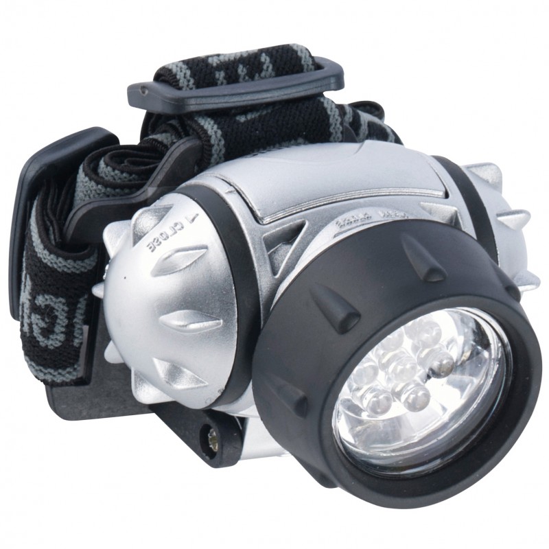 LED-lommerlygte - Vandafvisende basispandelampe med 7 LED\'er