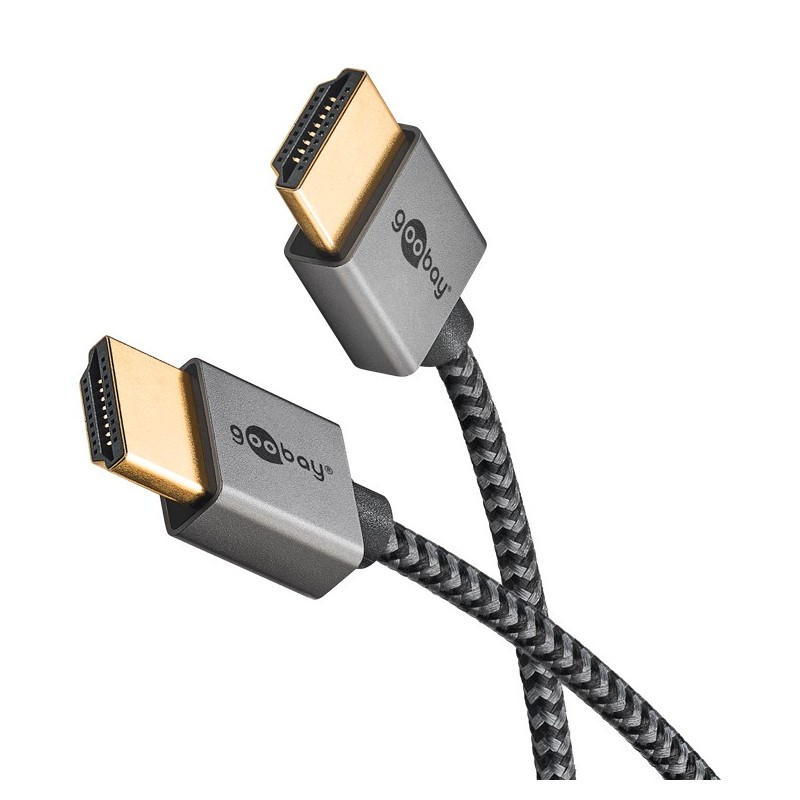 HDMI-kabel og HDMI-adapter - Goobay slim tekstil HDMI-kabel med understøttelse af 8K 60Hz og HDR i flere længder