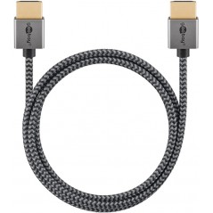 HDMI-kabel og HDMI-adapter - Goobay slim tekstil HDMI-kabel med understøttelse af 8K 60Hz og HDR i flere længder