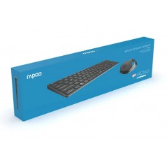 Trådløse tastaturer - Rapoo 9750M trådløst tastatur- og musesæt til pc og Mac (bluetooth + USB)