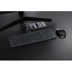 Trådløse tastaturer - Rapoo 9750M trådløst tastatur- og musesæt til pc og Mac (bluetooth + USB)