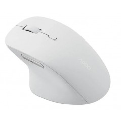 Rapoo M50 Plus ergonomisk ekstra støjsvag trådløs mus hvid