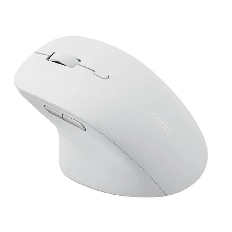 Trådløs mus - Rapoo M50 Plus ergonomisk ekstra støjsvag trådløs mus hvid