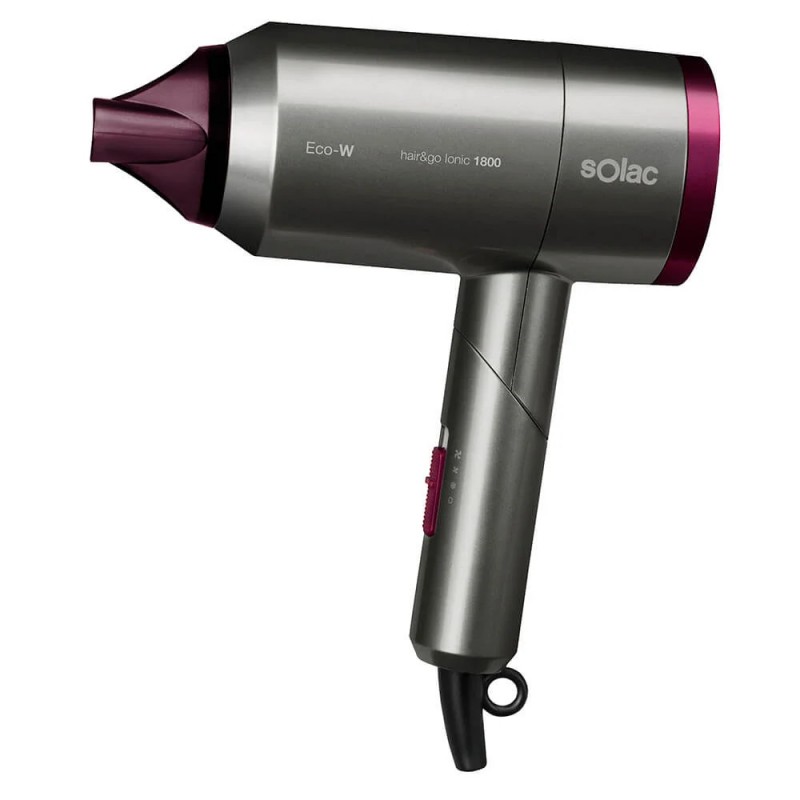 Hårtørrer - Solac Hair&Go Ionic 1800 foldehårtørrer og hårtørrer med ionisk funktion