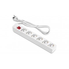 ON strømskinne jordet med 6 udtag og 1.5 m kabel