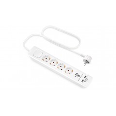 Andersson strømskinne med 4 stikkontakter og 2 USB