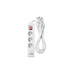 Andersson strømskinne med 3 stikkontakter + USB-C og USB